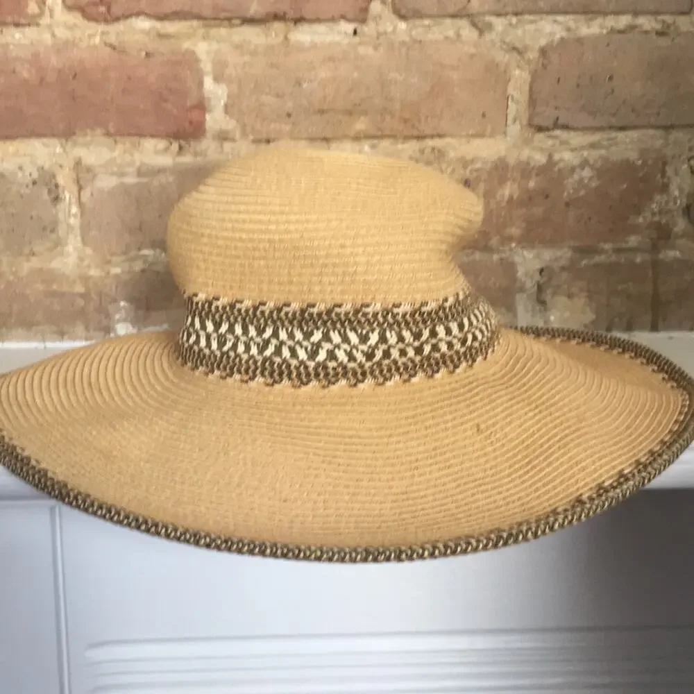 C. C adjustable size wide brim beach summer sun hat